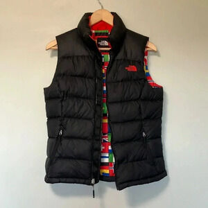 The North Face RU 14 Sotchi 2014 flags  down black puffer vest